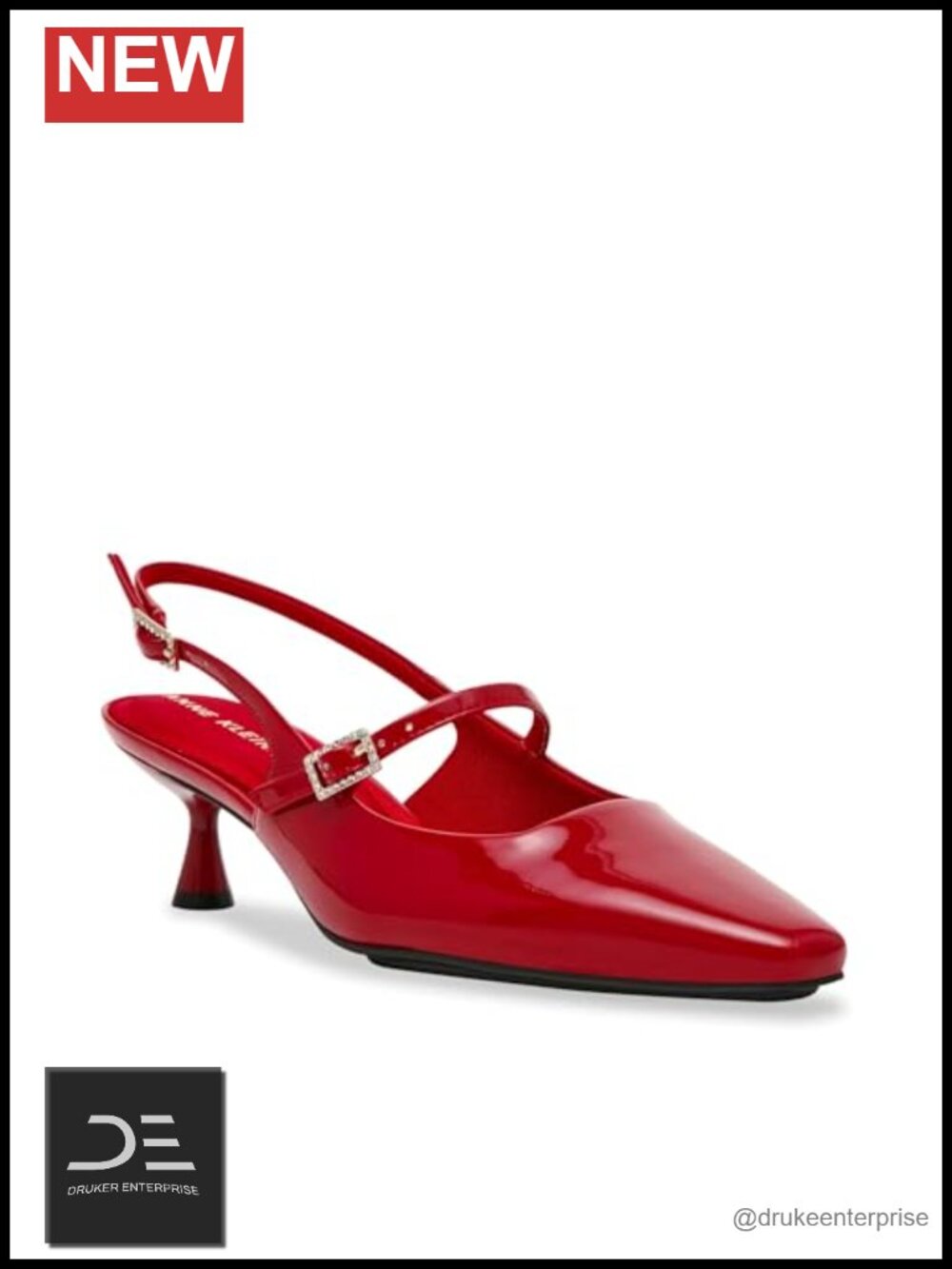 Anne Klein Tyra Slingback Flared Heels Women's Buckle Pumps
